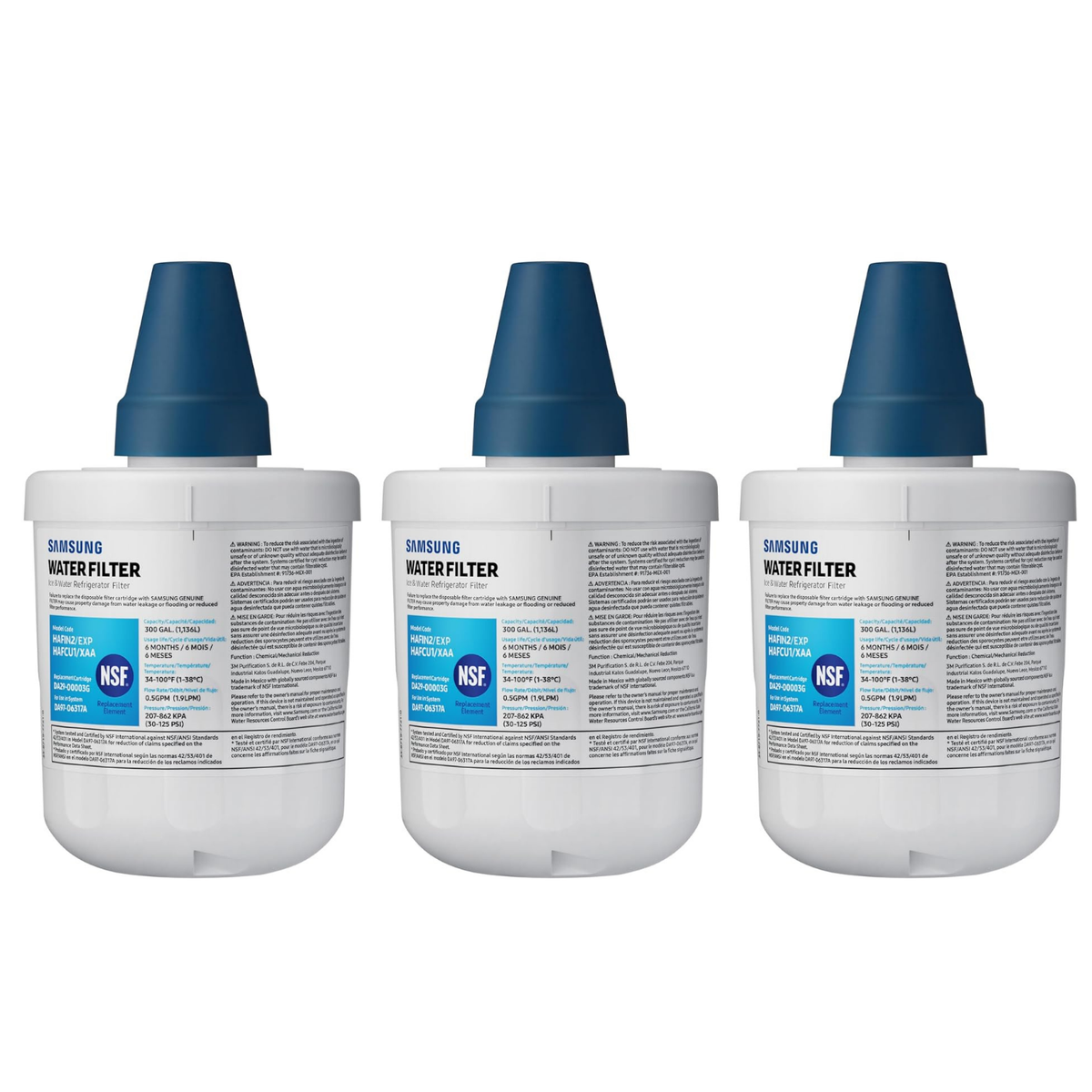 Samsung HAFCU1/XAA Refrigerator Water Filter 3-Pack