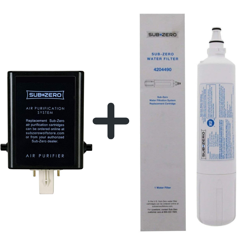 Sub-Zero Refrigerator Water Filter 4204490 and Air Purification Cartridge 7042798 Combo Pack