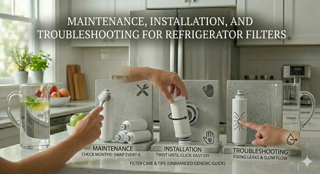 Maintenance, Installation, and Troubleshooting for Refrigerator Filters
