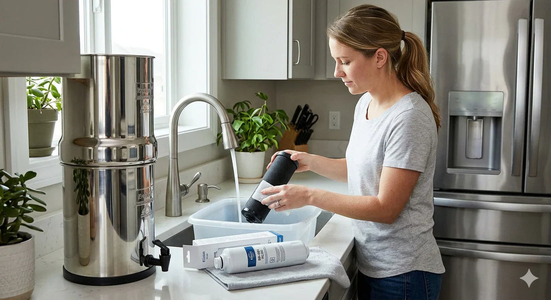 Maintenance tips for Berkey filters used alongside fridge systems
