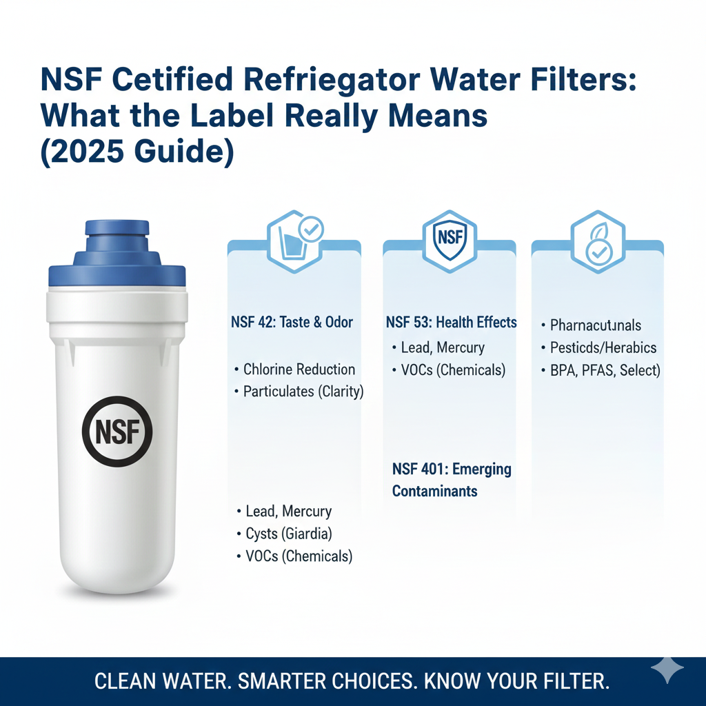 NSF Certified Refrigerator Water Filters