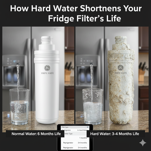Hard Water  Shortens Fridge Filter's Life