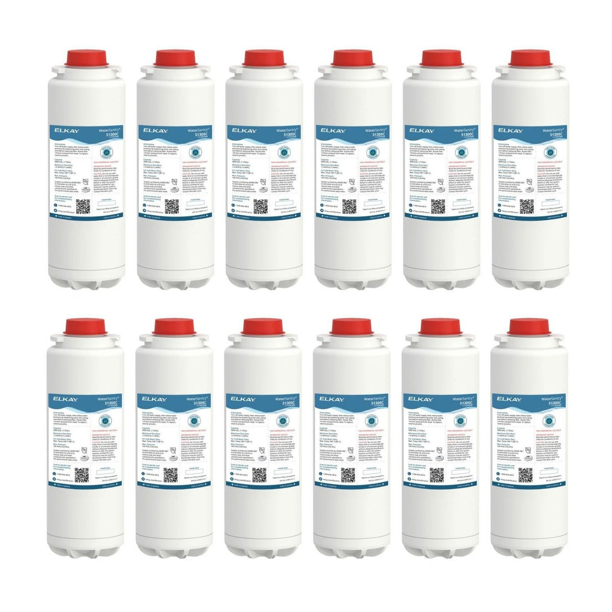 Elkay 51300C WaterSentry Replacement Filter 12 Pack