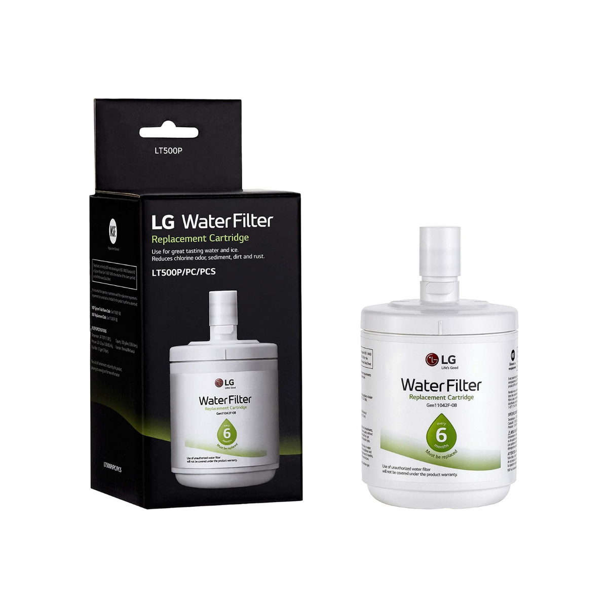 LG LT500P - 6 Month / 500 Gallon Capacity Refrigerator Water Filter, 1 Pack