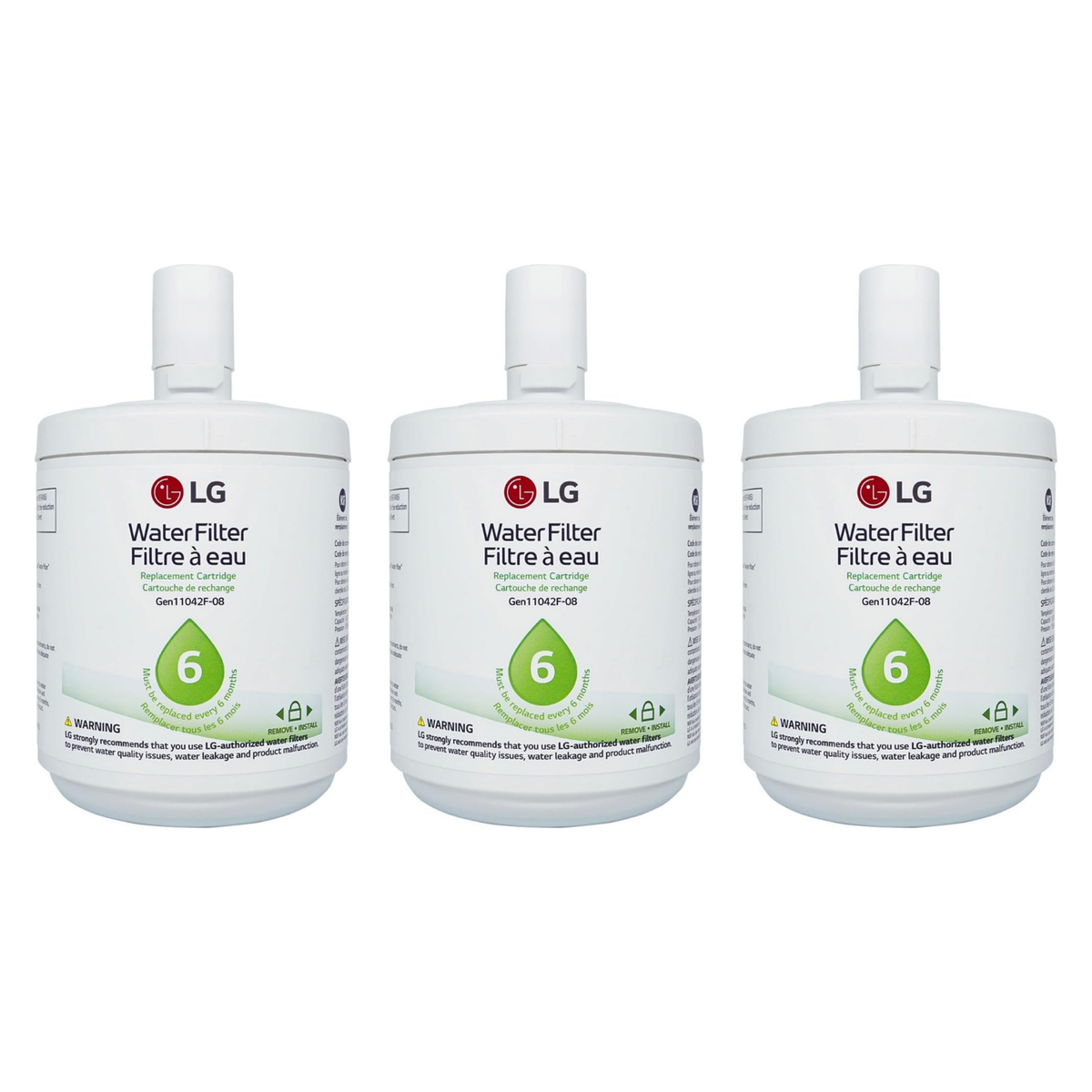 LG LT500P Refrigerator Water Filter 3-Pack