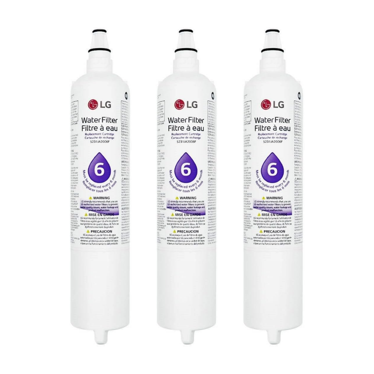 LG LT600P Refrigerator Water Filter 3 Pack
