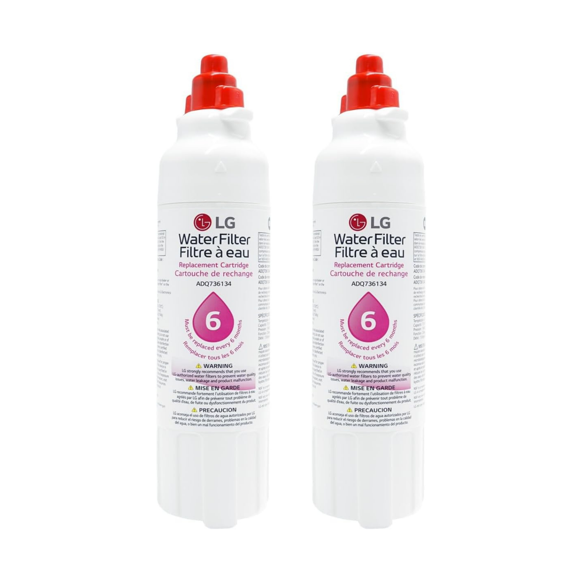LG LT800P Refrigerator Water Filter 2 Pack