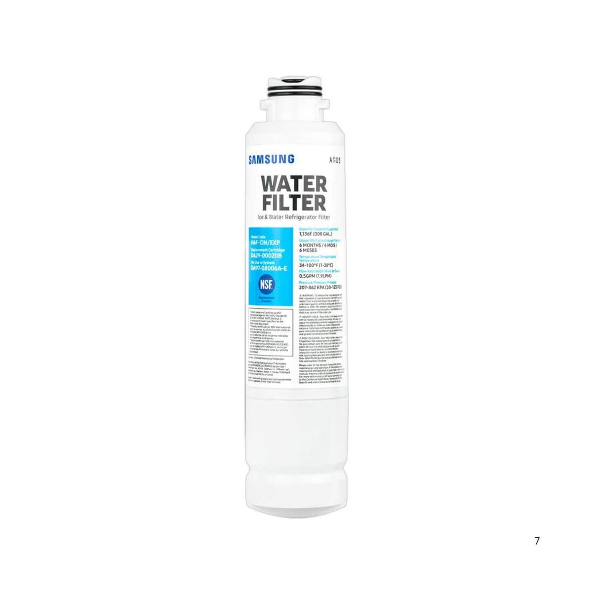 Samsung DA29-00020B Refrigerator Water Filter 1 pack