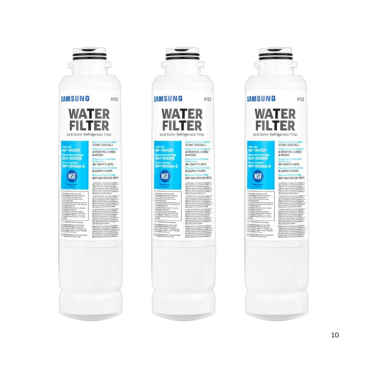 Samsung DA29-00020B Refrigerator Water Filter 3-Pack