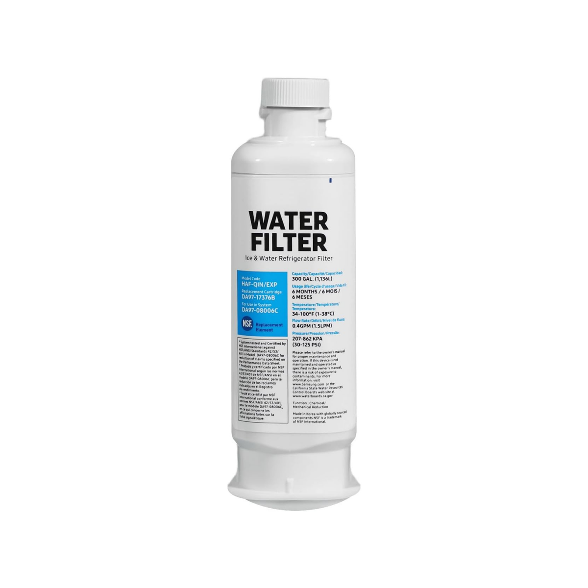  Samsung DA97-17376B HAF-QIN Refrigerator Water Filter 1 pack