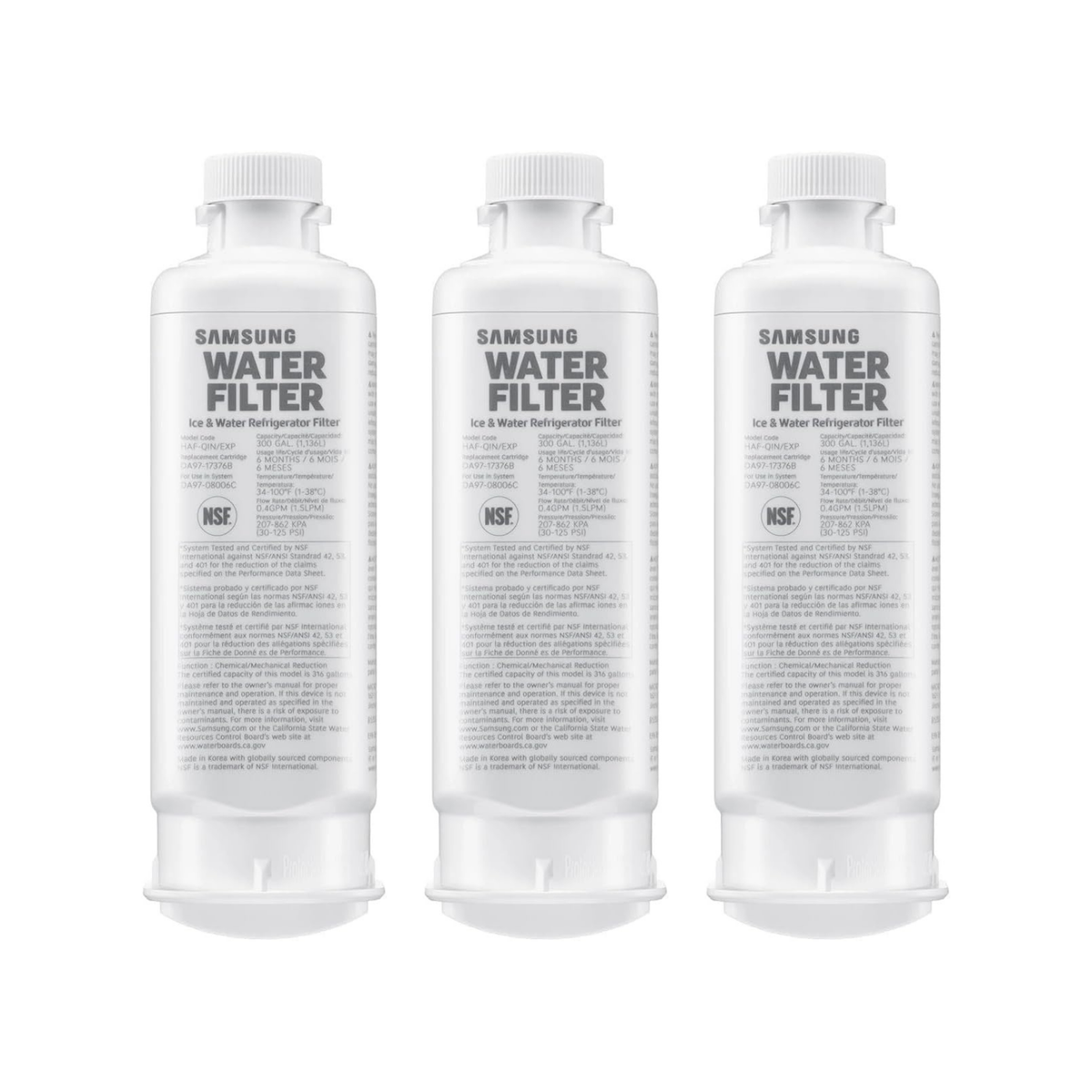Samsung HAF-QIN/EXP Refrigerator Water Filter 3-Pack