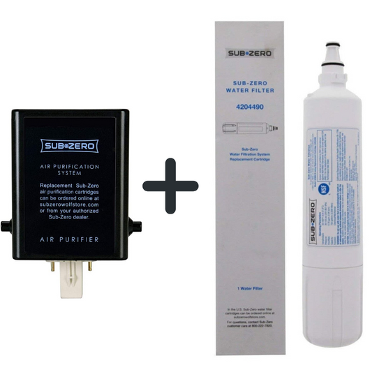 Sub-Zero Refrigerator Water Filter 4204490 and Air Purification Cartridge 7042798 Combo Pack